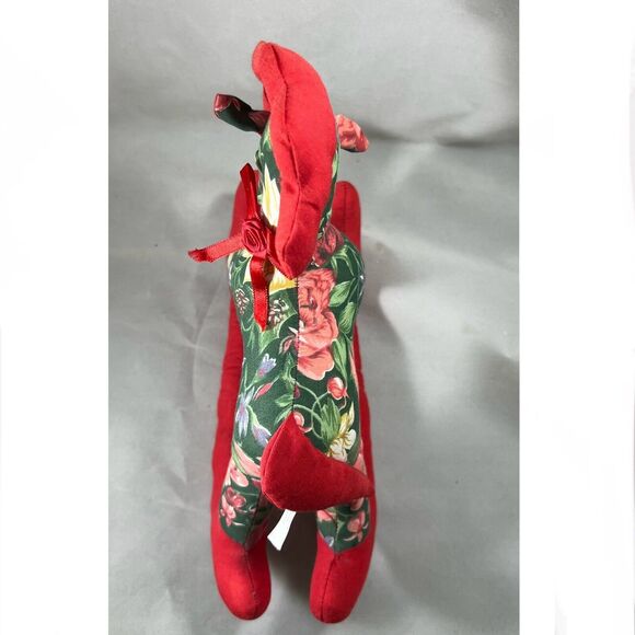 Vintage 1992 Four Star International Floral Plush Rocking Horse - Picture 6 of 11